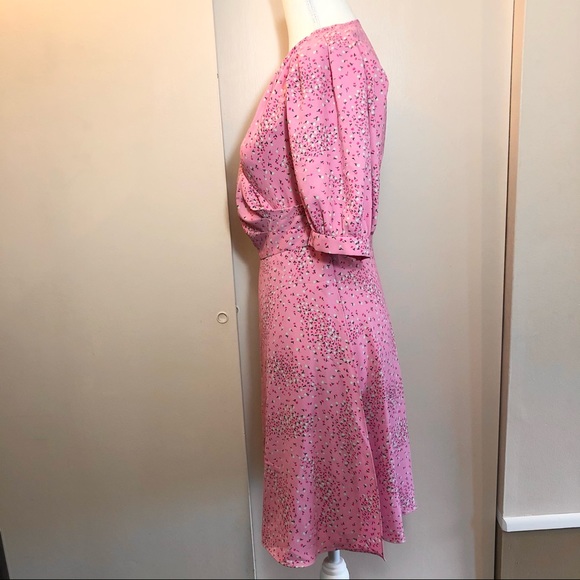 Kate Spade Meadow pink floral faux wrap dress NWOT - Picture 10 of 16